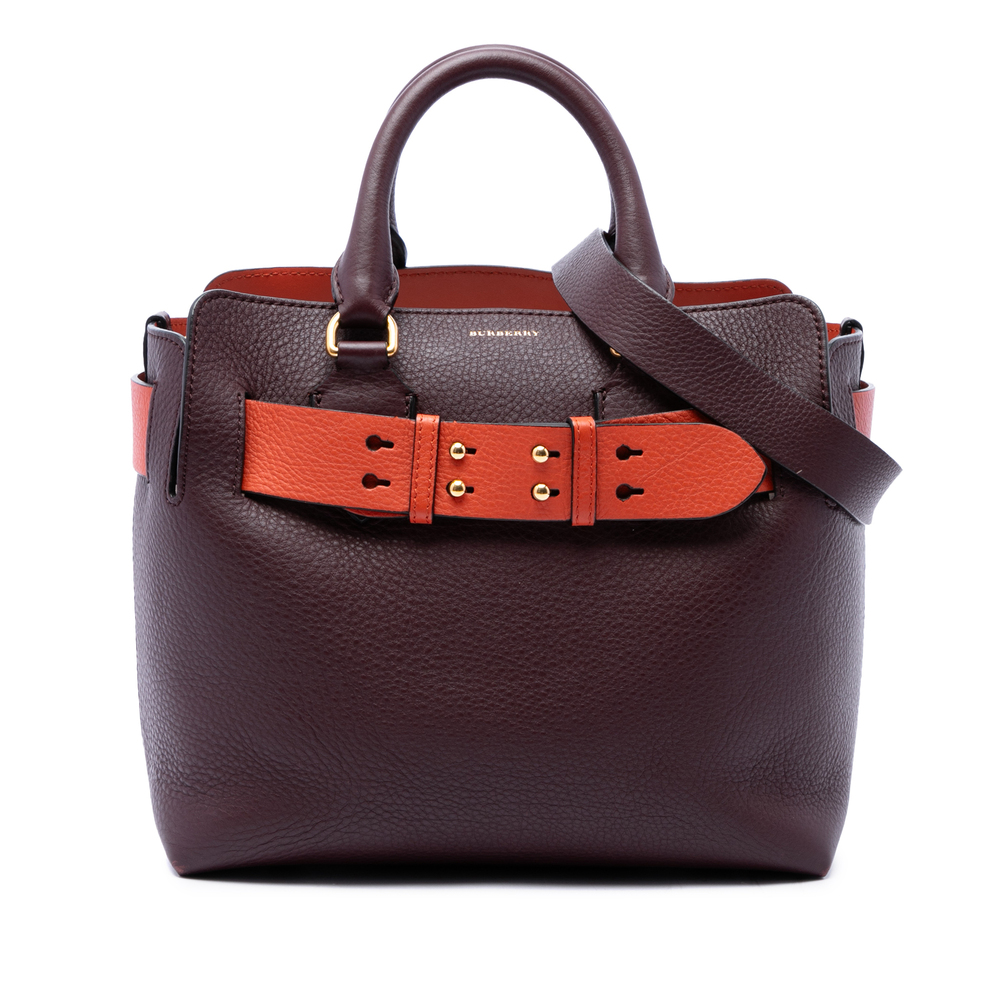 Pre-Loved Burberry Small Bicolor Leather Marais Belt Bag